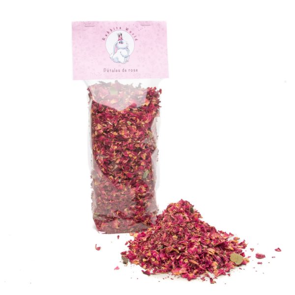 Pétales de rose pour lapin