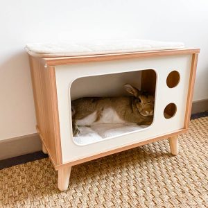 TV Bunny en bois pour lapin