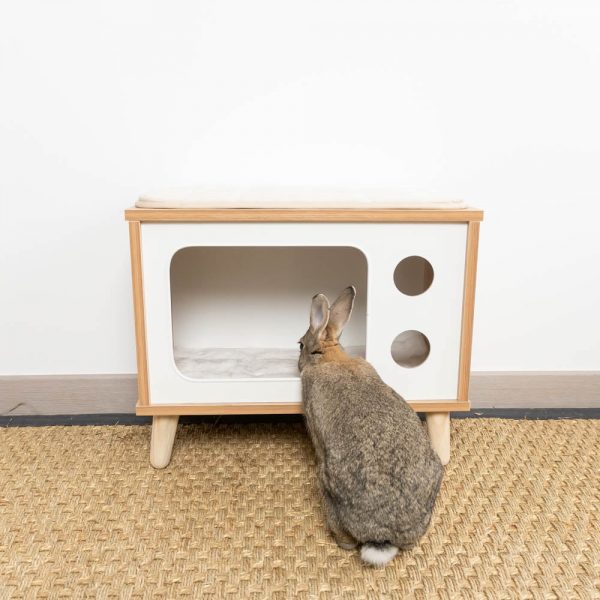 TV Bunny en bois pour lapin