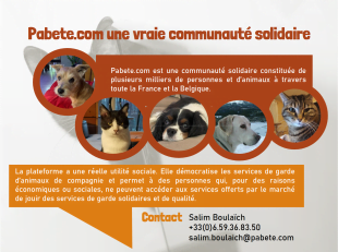 Pabete, plateforme collaborative de garde d'animaux