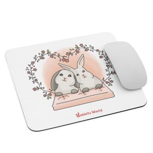 Tapis de souris avec des lapins amoureux