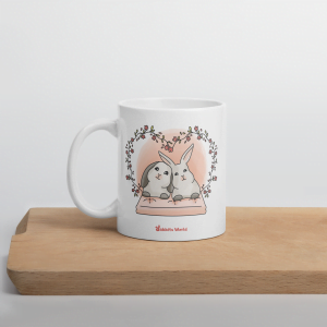 Mug représentant des lapins amoureux