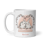 Mug représentant des lapins amoureux petite taille