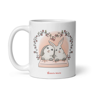 Mug représentant des lapins amoureux petite taille