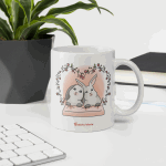 Mug représentant des lapins amoureux