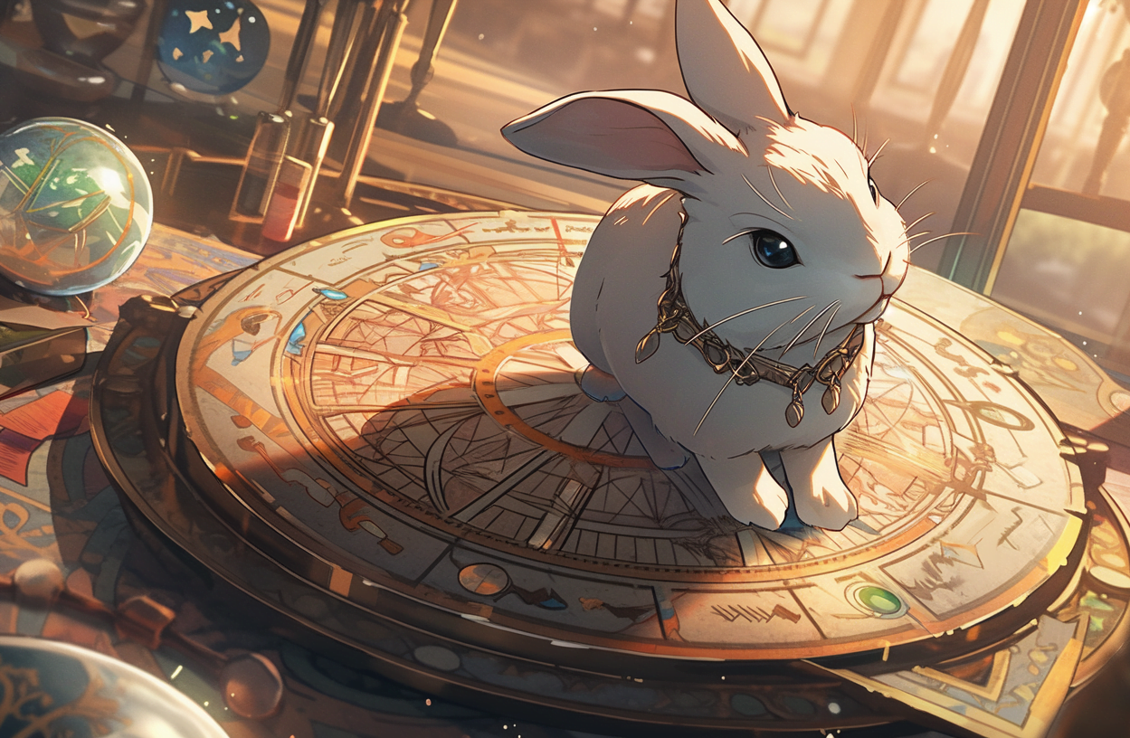 Lapin sur un horoscope