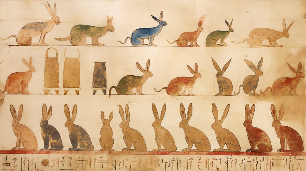 Lapin hieroglyphes anciens