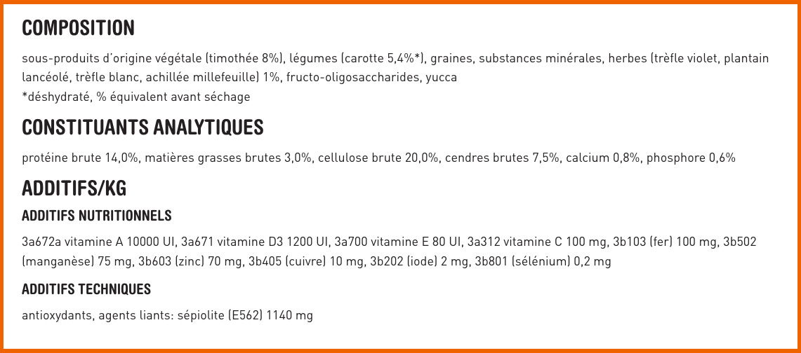 Composition extrudés Versele Laga Adulte