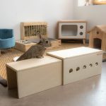 Tunnel extensible en bois pour les lapins